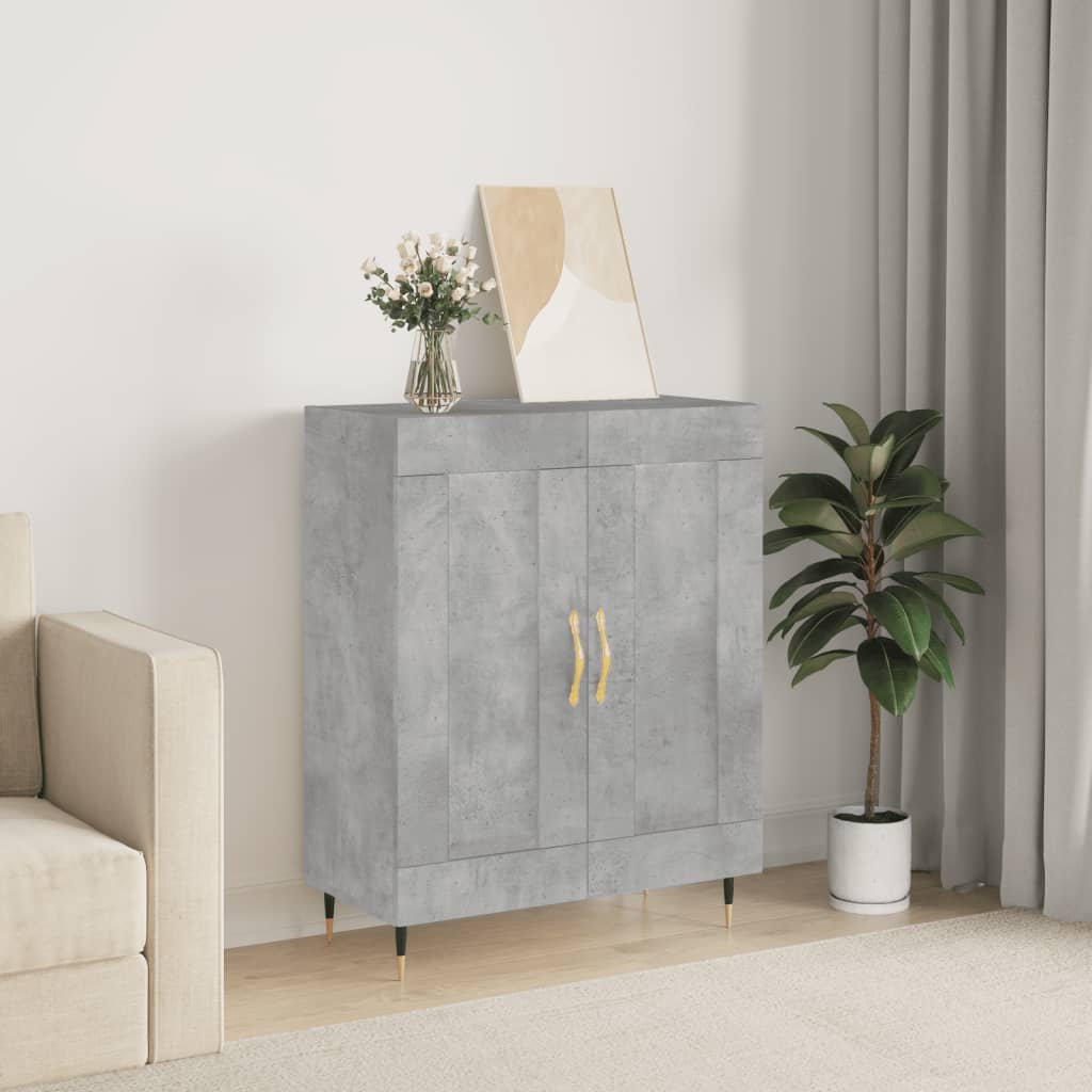 Credenza Grigio Cemento 69,5x34x90 cm in Legno Multistrato - homemem39