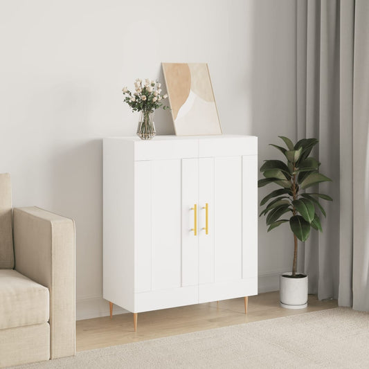 Credenza 69,5x34x90 cm in Legno Multistrato Bianco Lucido - homemem39