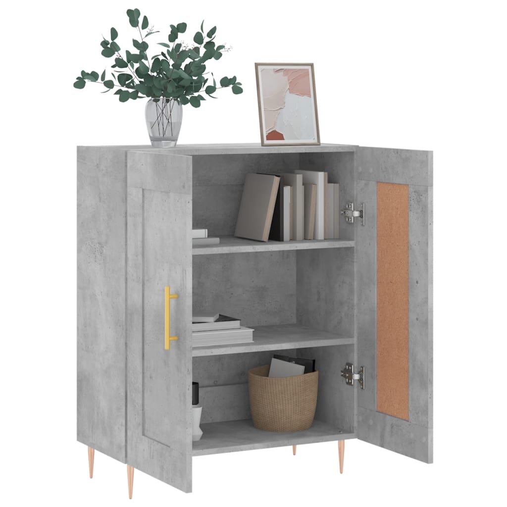 Credenza Grigio Cemento 69,5x34x90 cm in Legno Multistrato - homemem39