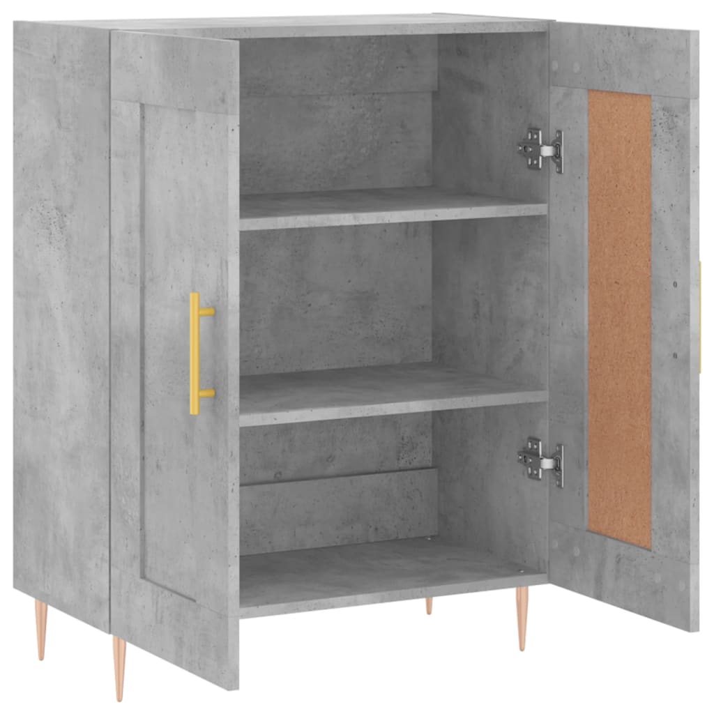 Credenza Grigio Cemento 69,5x34x90 cm in Legno Multistrato - homemem39