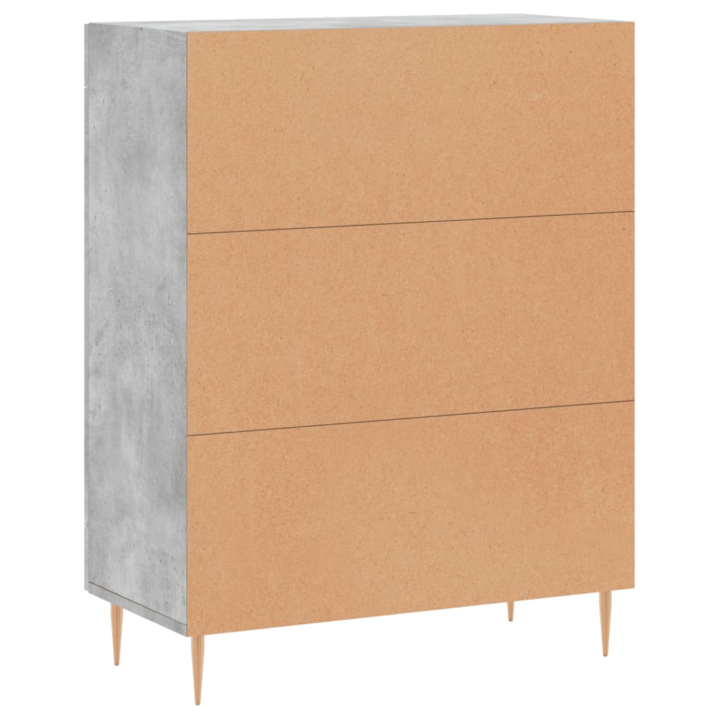 Credenza Grigio Cemento 69,5x34x90 cm in Legno Multistrato - homemem39