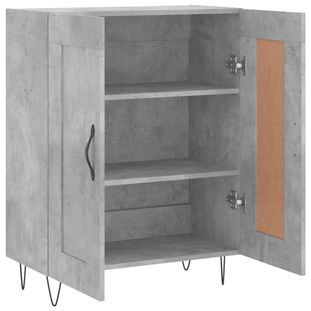 Credenza Grigio Cemento 69,5x34x90 cm in Legno Multistrato - homemem39