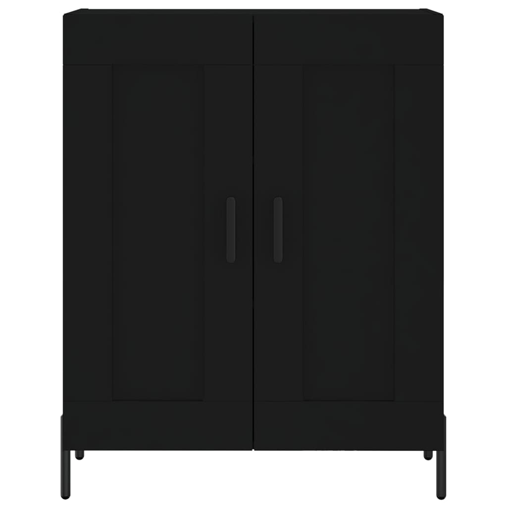 Credenza Nera 69,5x34x90 cm in Legno Multistrato - homemem39