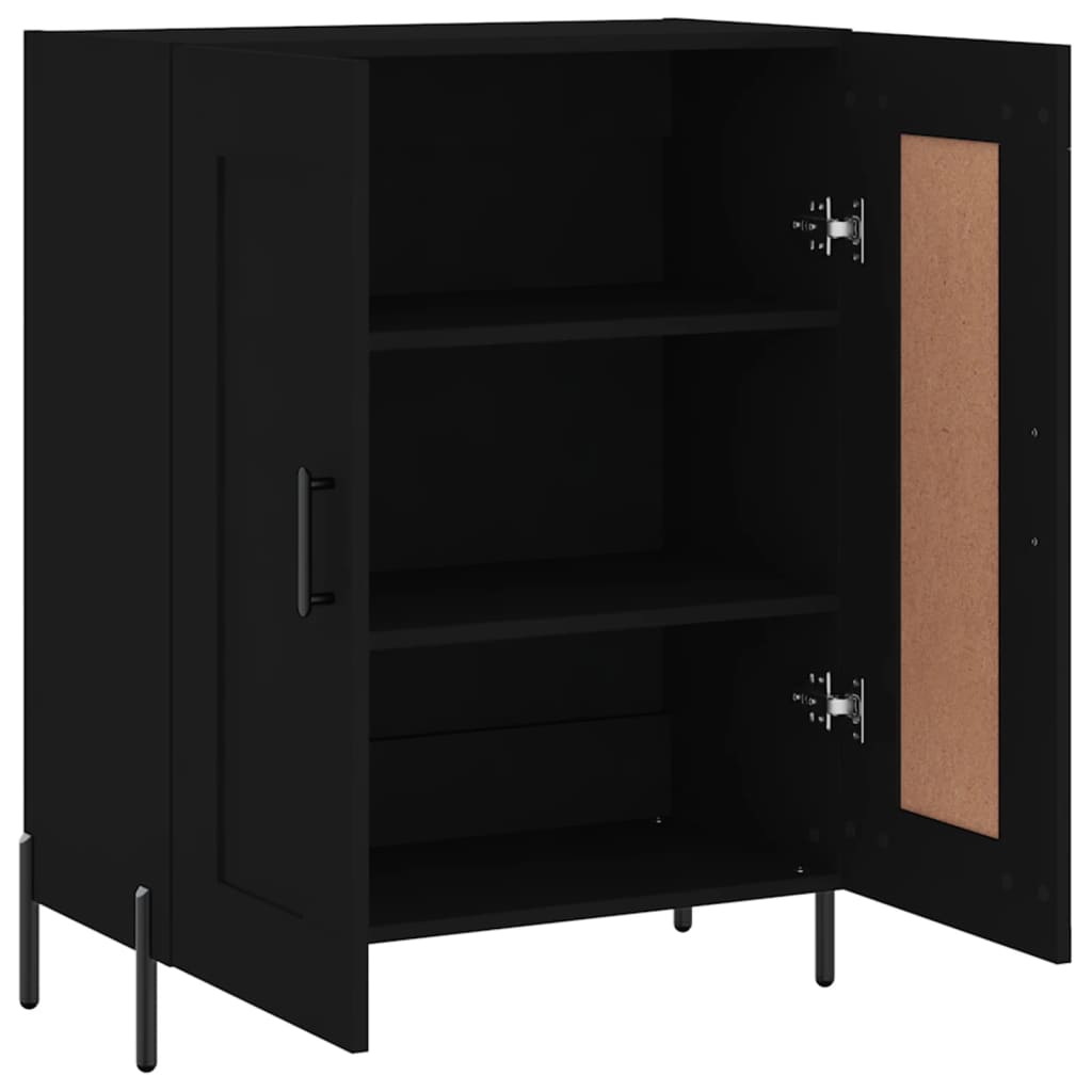 Credenza Nera 69,5x34x90 cm in Legno Multistrato - homemem39