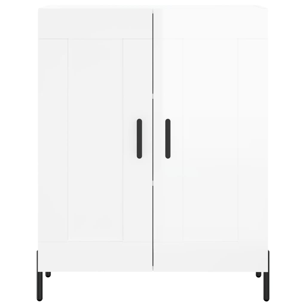 Credenza 69,5x34x90 cm in Legno Multistrato Bianco Lucido - homemem39