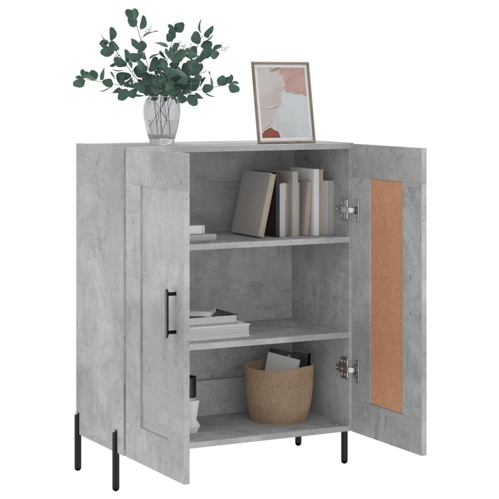 Credenza Grigio Cemento 69,5x34x90 cm in Legno Multistrato - homemem39