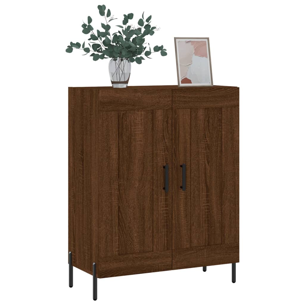 Credenza Rovere Marrone 69,5x34x90 cm in Legno Multistrato - homemem39