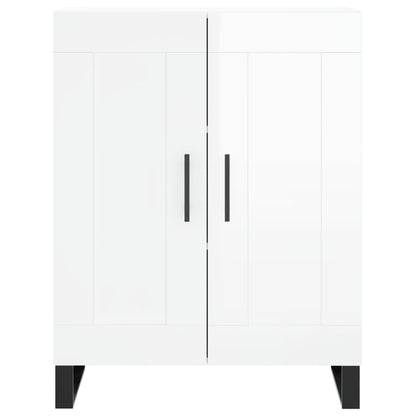 Credenza 69,5x34x90 cm in Legno Multistrato Bianco Lucido - homemem39