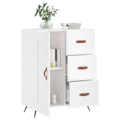 Credenza 69,5x34x90 cm in Legno Multistrato Bianco Lucido - homemem39