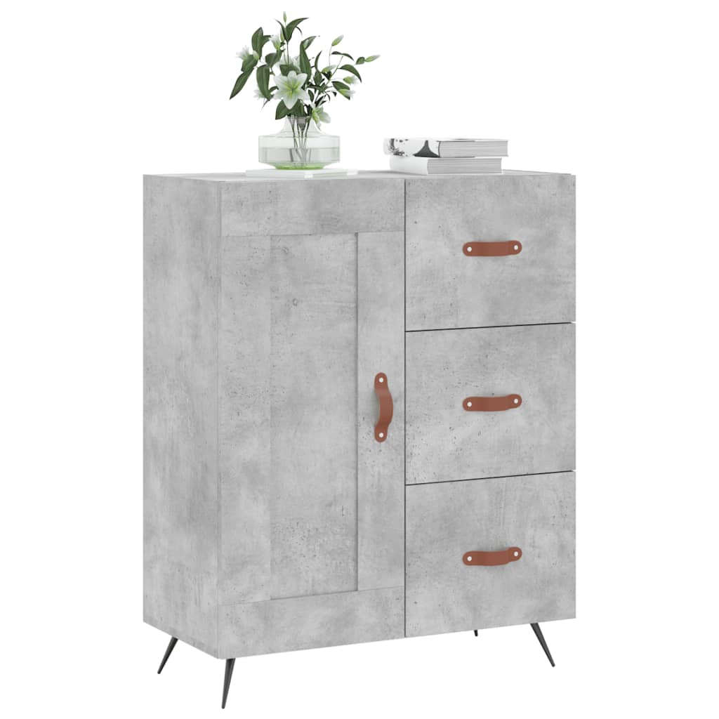 Credenza Grigio Cemento 69,5x34x90 cm in Legno Multistrato - homemem39