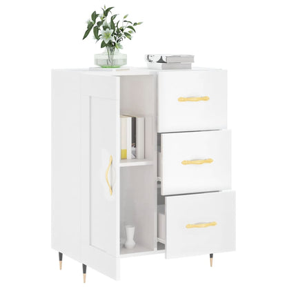 Credenza 69,5x34x90 cm in Legno Multistrato Bianco Lucido - homemem39