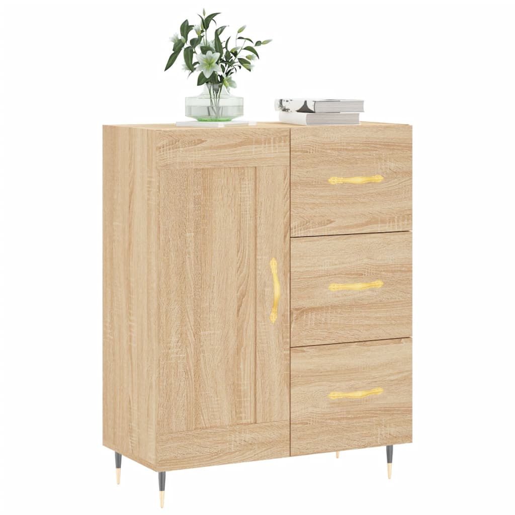 Credenza Rovere Sonoma 69,5x34x90 cm in Legno Multistrato - homemem39