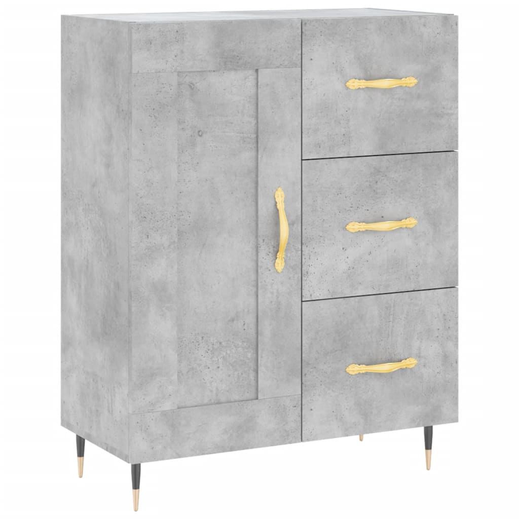 Credenza Grigio Cemento 69,5x34x90 cm in Legno Multistrato - homemem39