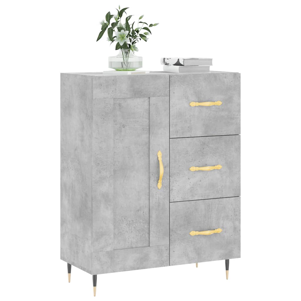 Credenza Grigio Cemento 69,5x34x90 cm in Legno Multistrato - homemem39