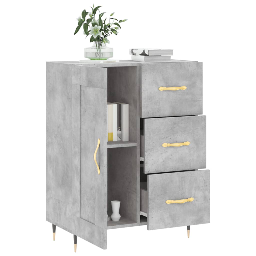 Credenza Grigio Cemento 69,5x34x90 cm in Legno Multistrato - homemem39