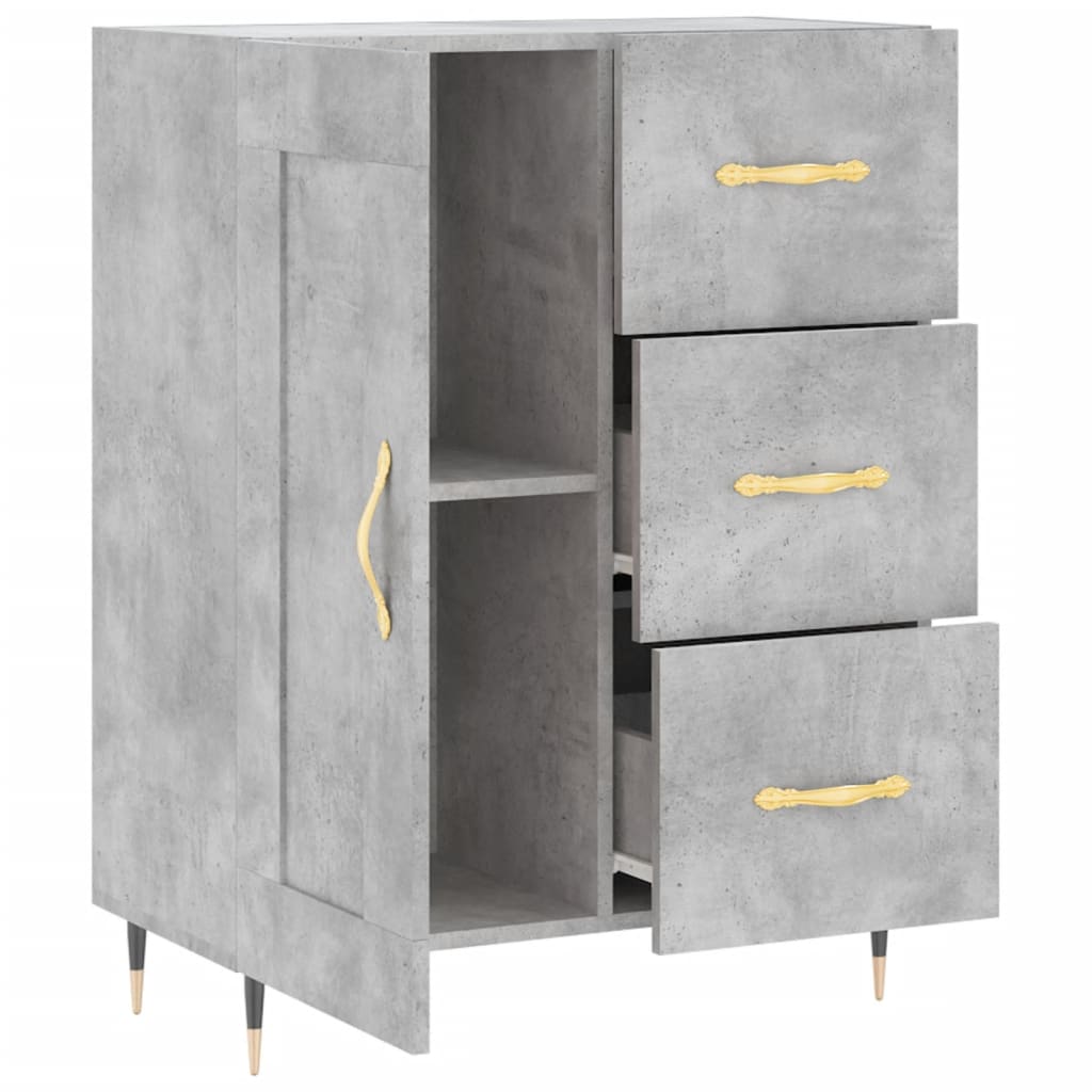 Credenza Grigio Cemento 69,5x34x90 cm in Legno Multistrato - homemem39