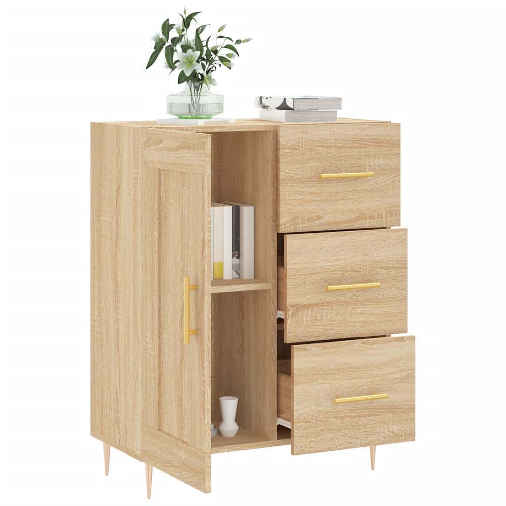 Credenza Rovere Sonoma 69,5x34x90 cm in Legno Multistrato - homemem39