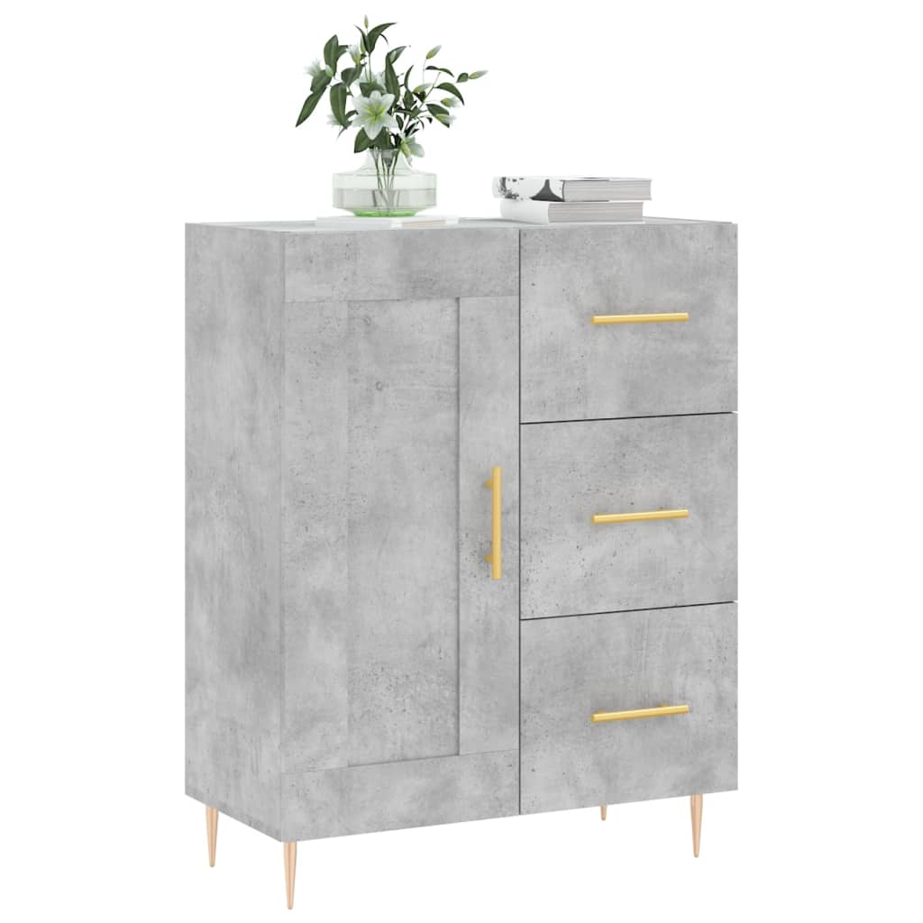 Credenza Grigio Cemento 69,5x34x90 cm in Legno Multistrato - homemem39