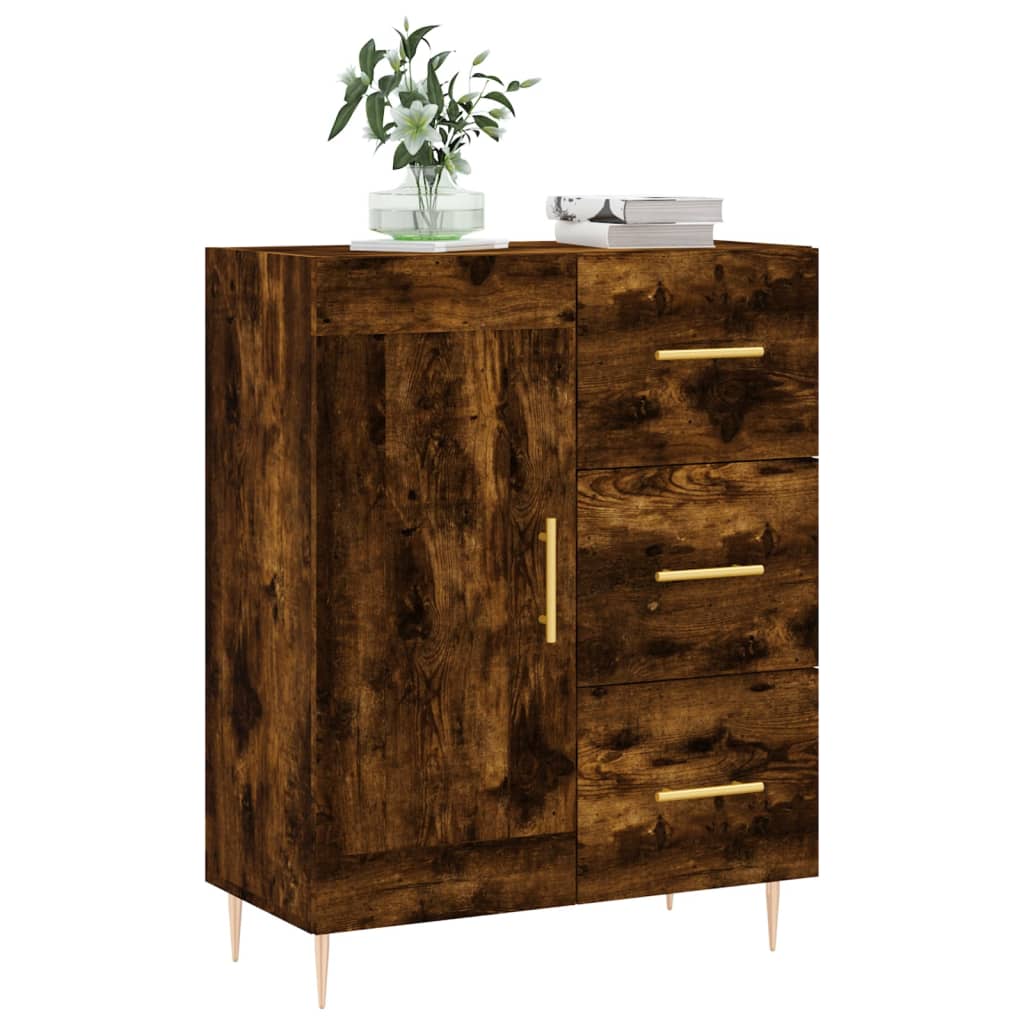 Credenza Rovere Fumo 69,5x34x90 cm in Legno Multistrato - homemem39