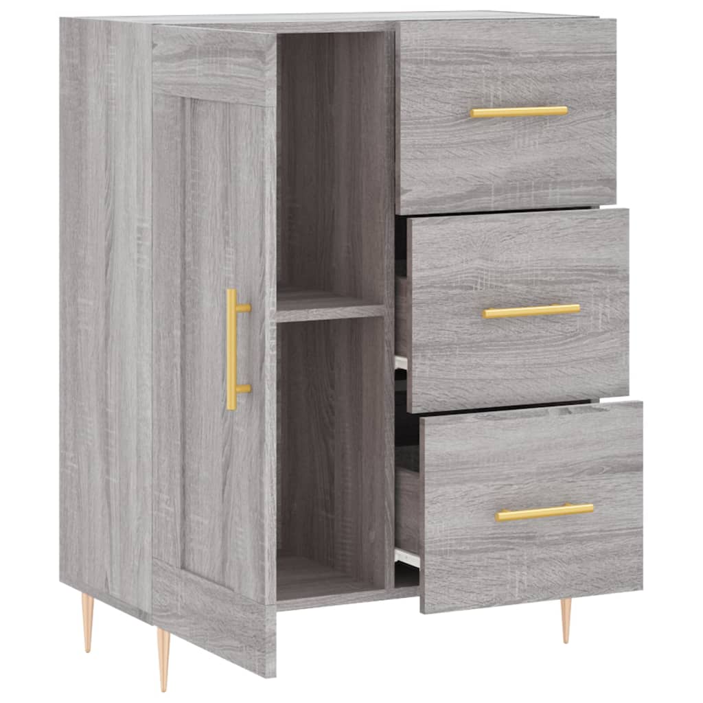 Credenza Grigio Sonoma 69,5x34x90 cm in Legno Multistrato - homemem39