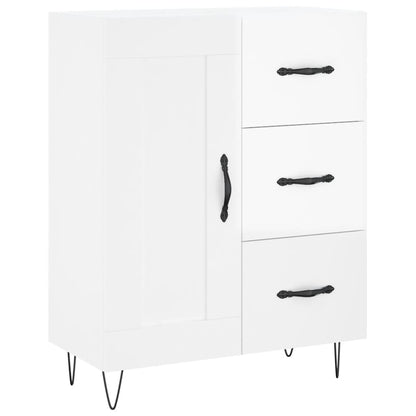 Credenza 69,5x34x90 cm in Legno Multistrato Bianco Lucido - homemem39