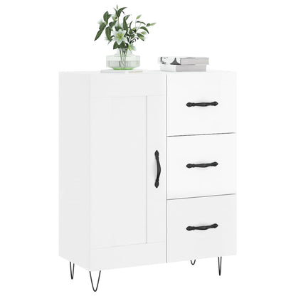 Credenza 69,5x34x90 cm in Legno Multistrato Bianco Lucido - homemem39