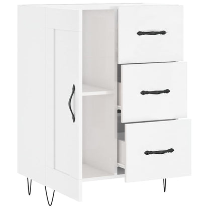 Credenza 69,5x34x90 cm in Legno Multistrato Bianco Lucido - homemem39