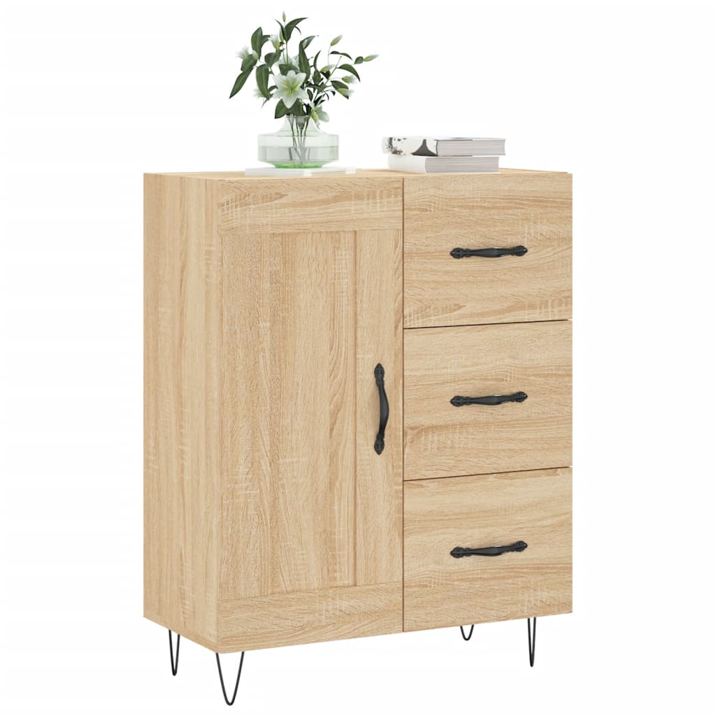 Credenza Rovere Sonoma 69,5x34x90 cm in Legno Multistrato - homemem39