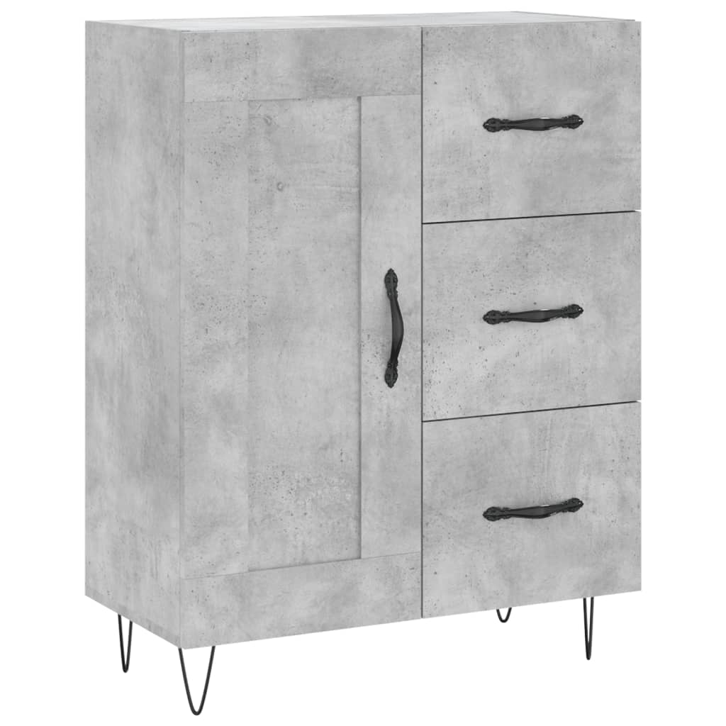 Credenza Grigio Cemento 69,5x34x90 cm in Legno Multistrato - homemem39