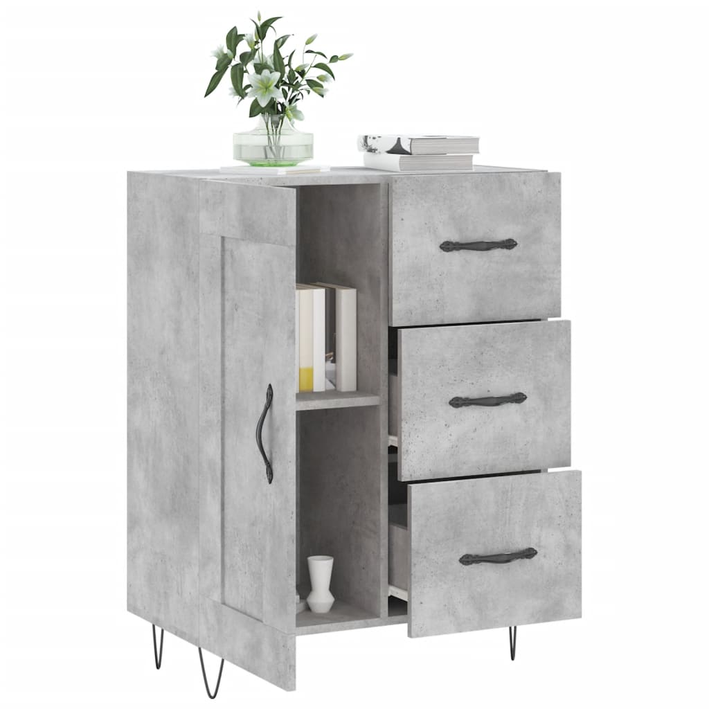 Credenza Grigio Cemento 69,5x34x90 cm in Legno Multistrato - homemem39