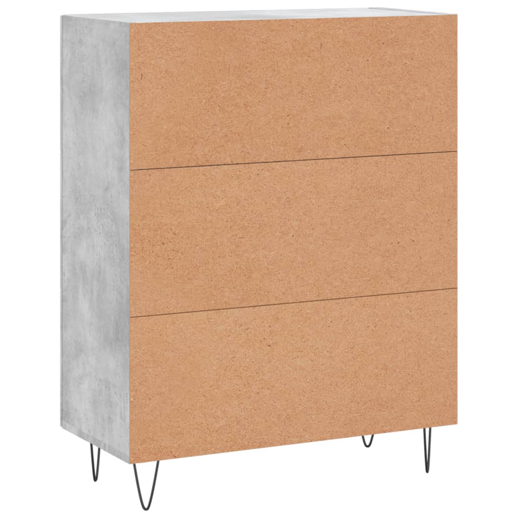 Credenza Grigio Cemento 69,5x34x90 cm in Legno Multistrato - homemem39