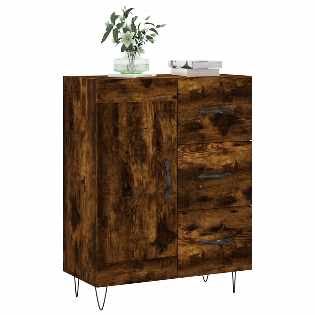 Credenza Rovere Fumo 69,5x34x90 cm in Legno Multistrato - homemem39