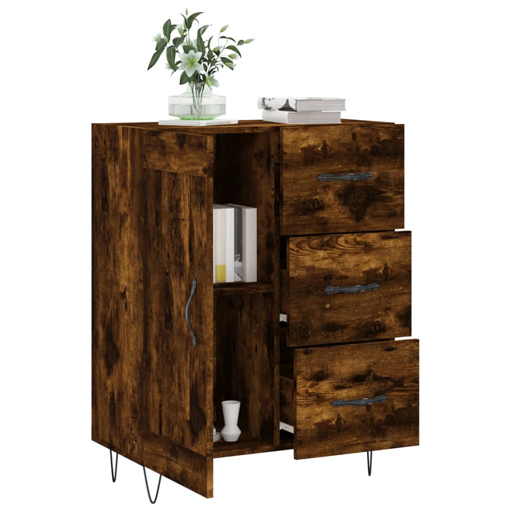 Credenza Rovere Fumo 69,5x34x90 cm in Legno Multistrato - homemem39