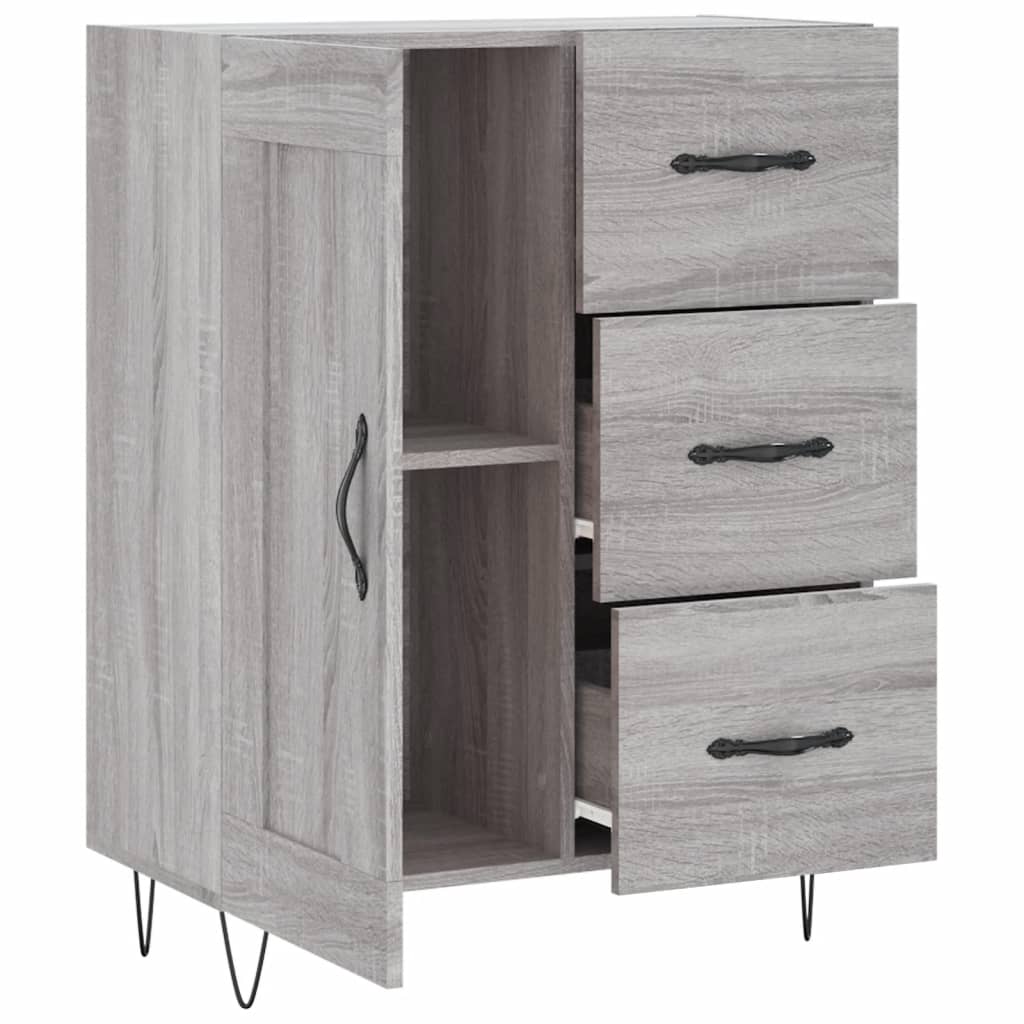 Credenza Grigio Sonoma 69,5x34x90 cm in Legno Multistrato - homemem39