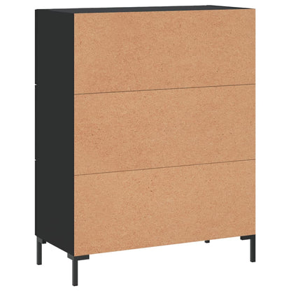 Credenza Nera 69,5x34x90 cm in Legno Multistrato - homemem39