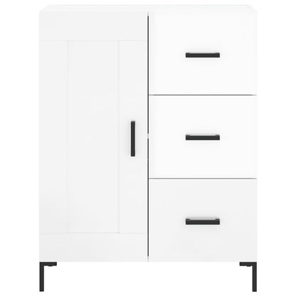 Credenza 69,5x34x90 cm in Legno Multistrato Bianco Lucido - homemem39