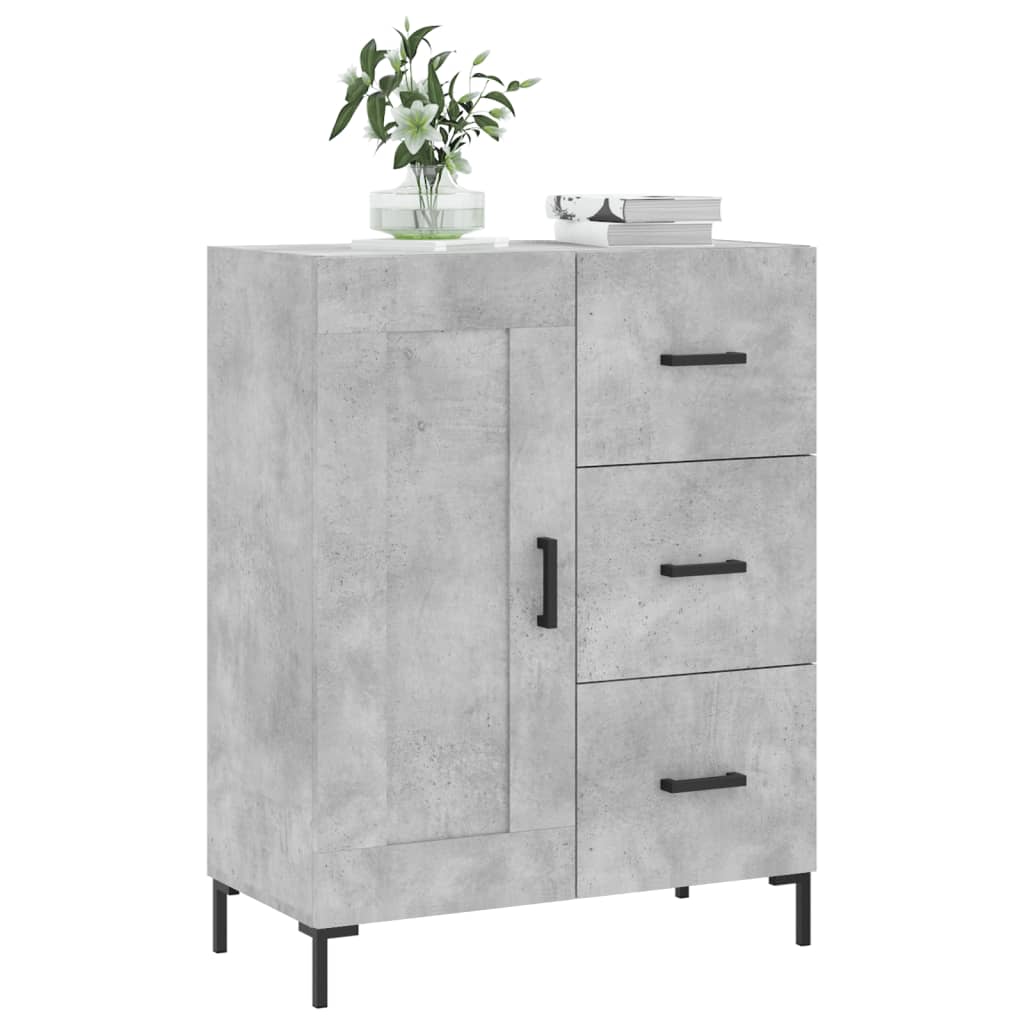 Credenza Grigio Cemento 69,5x34x90 cm in Legno Multistrato - homemem39