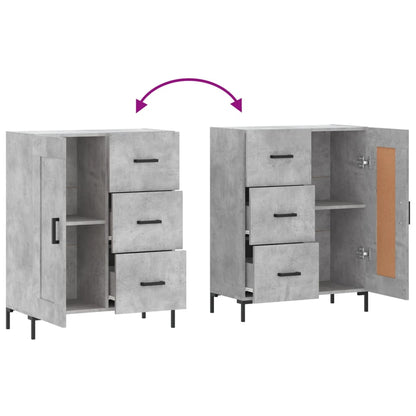 Credenza Grigio Cemento 69,5x34x90 cm in Legno Multistrato - homemem39