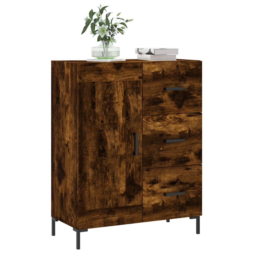 Credenza Rovere Fumo 69,5x34x90 cm in Legno Multistrato - homemem39