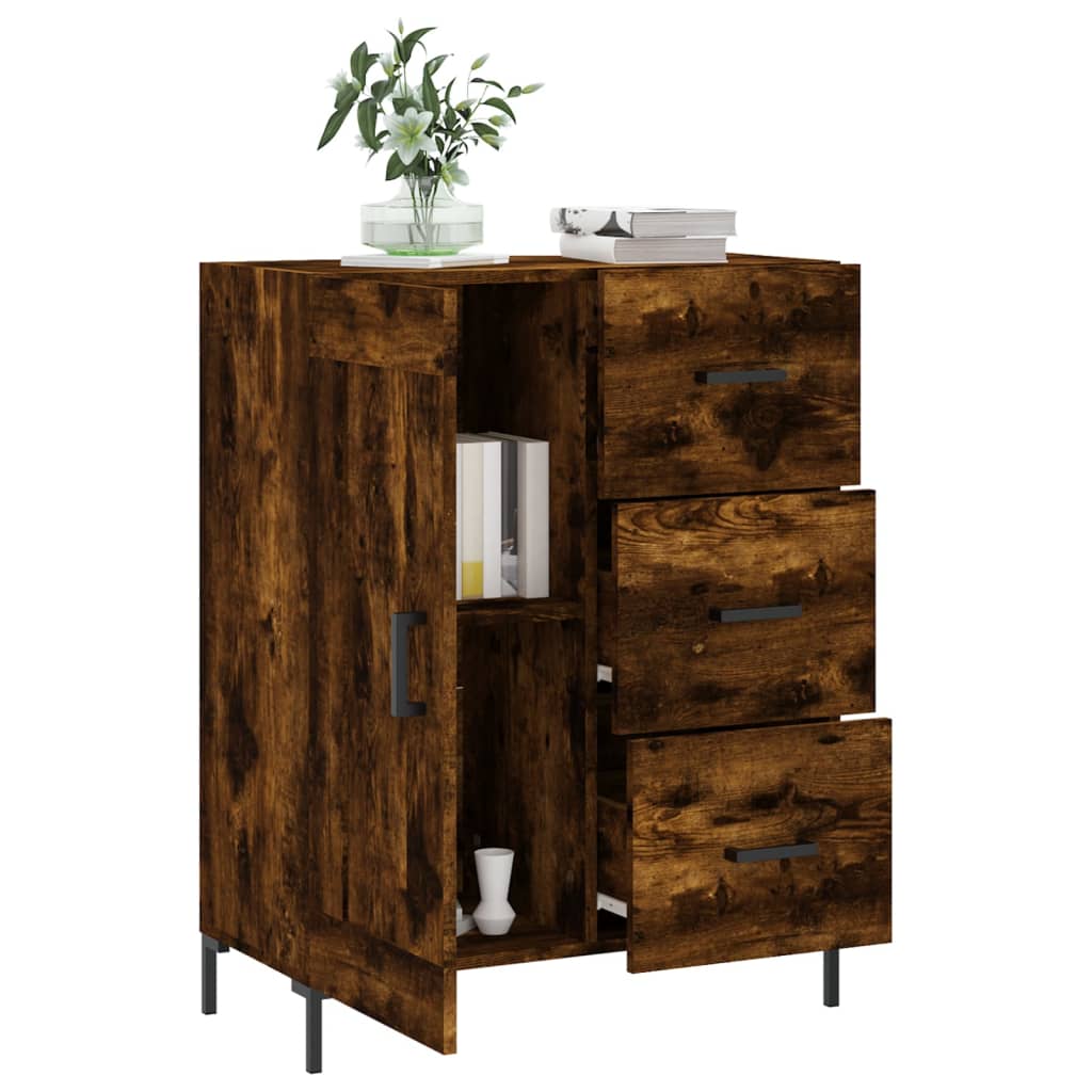 Credenza Rovere Fumo 69,5x34x90 cm in Legno Multistrato - homemem39