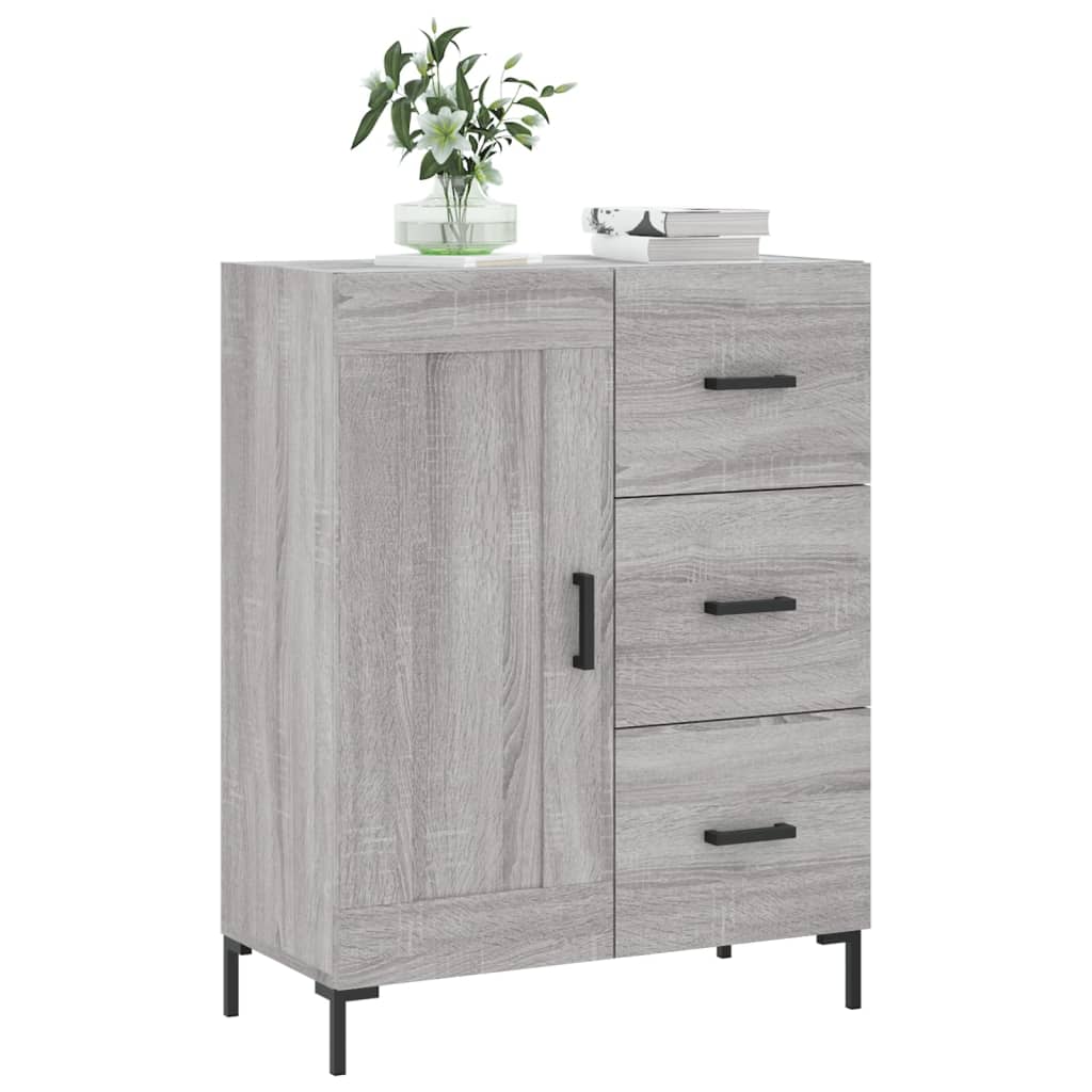 Credenza Grigio Sonoma 69,5x34x90 cm in Legno Multistrato - homemem39