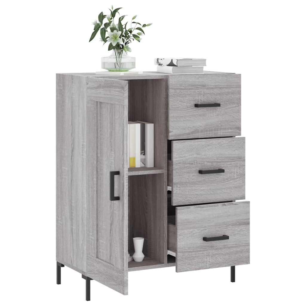 Credenza Grigio Sonoma 69,5x34x90 cm in Legno Multistrato - homemem39