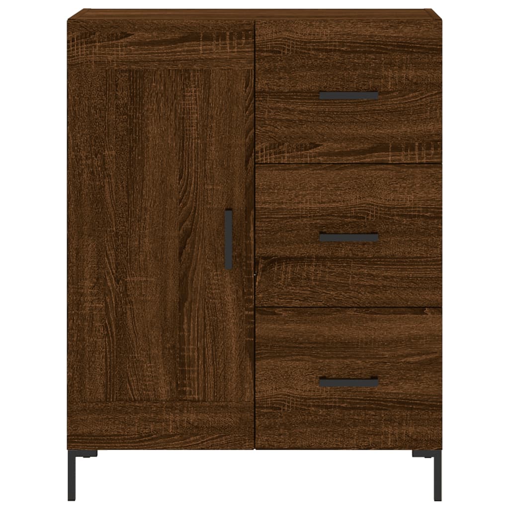 Credenza Rovere Marrone 69,5x34x90 cm in Legno Multistrato - homemem39