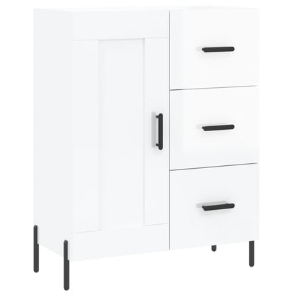 Credenza 69,5x34x90 cm in Legno Multistrato Bianco Lucido - homemem39