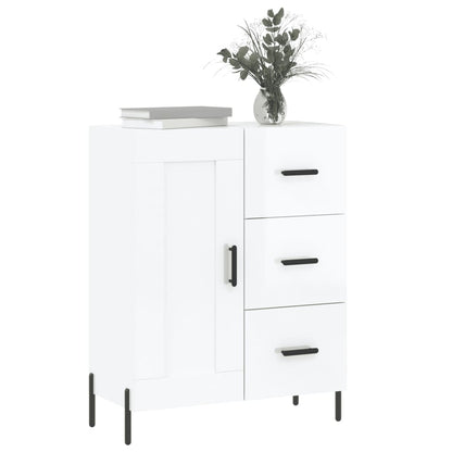 Credenza 69,5x34x90 cm in Legno Multistrato Bianco Lucido - homemem39