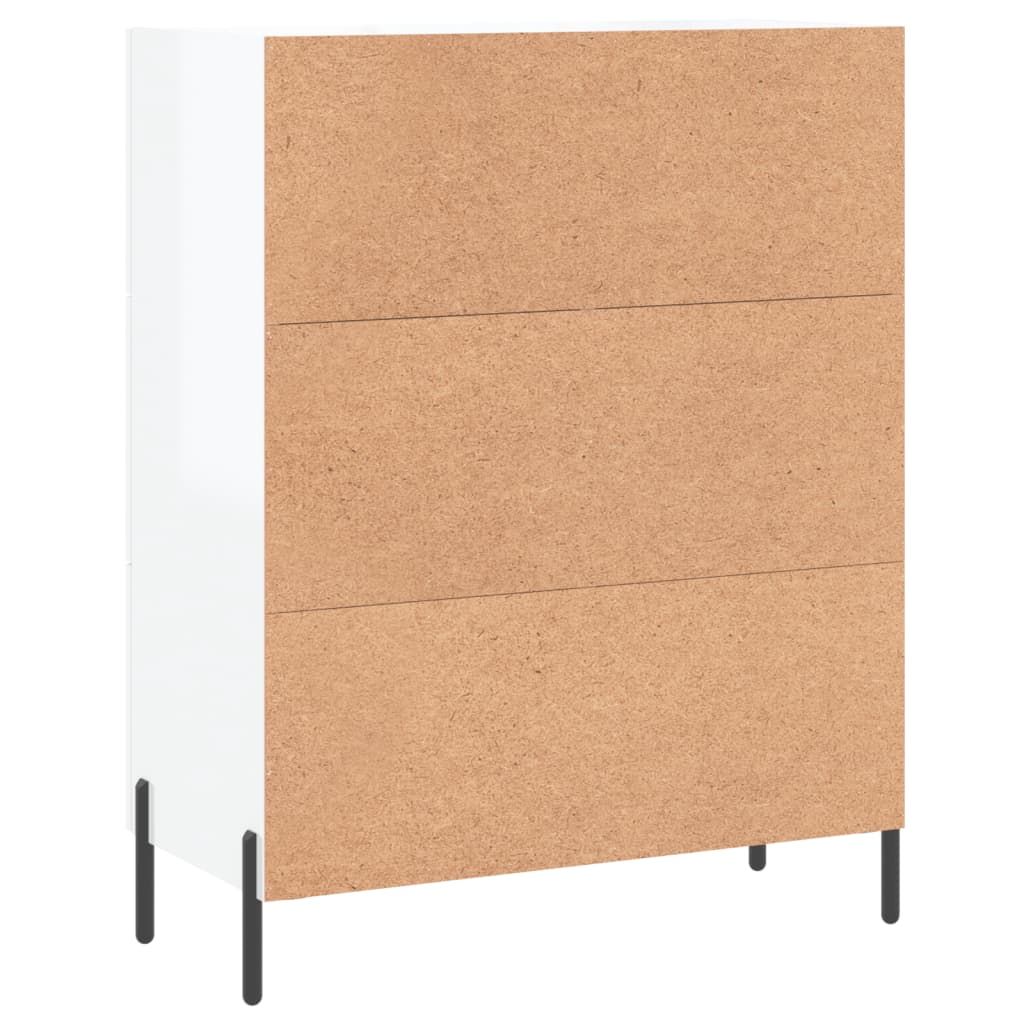 Credenza 69,5x34x90 cm in Legno Multistrato Bianco Lucido - homemem39