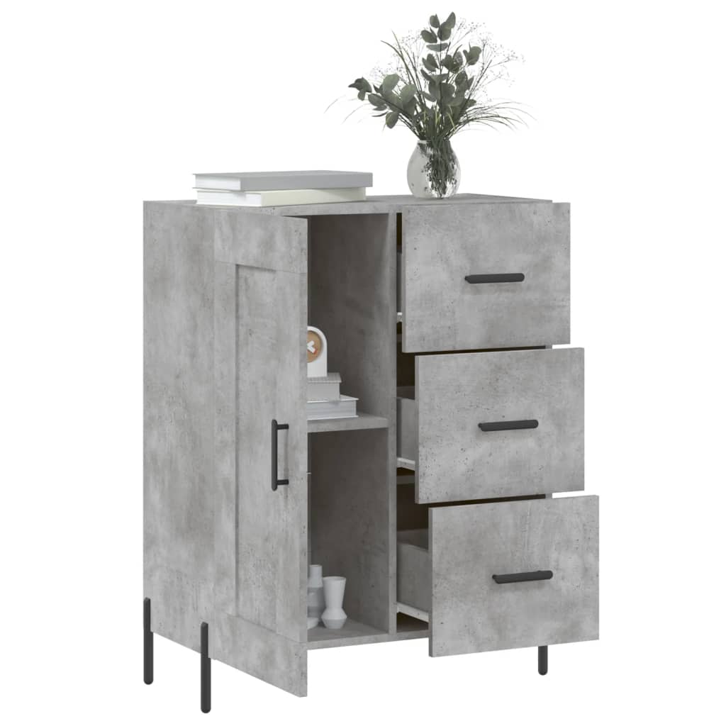 Credenza Grigio Cemento 69,5x34x90 cm in Legno Multistrato - homemem39