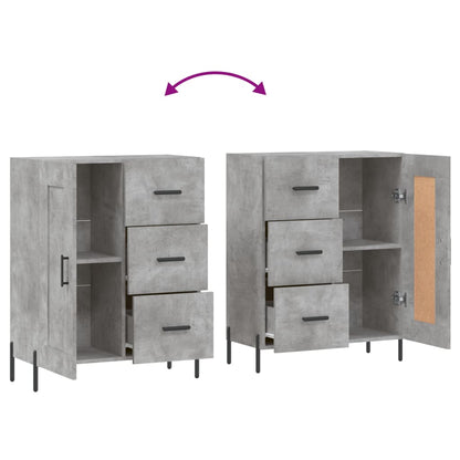 Credenza Grigio Cemento 69,5x34x90 cm in Legno Multistrato - homemem39