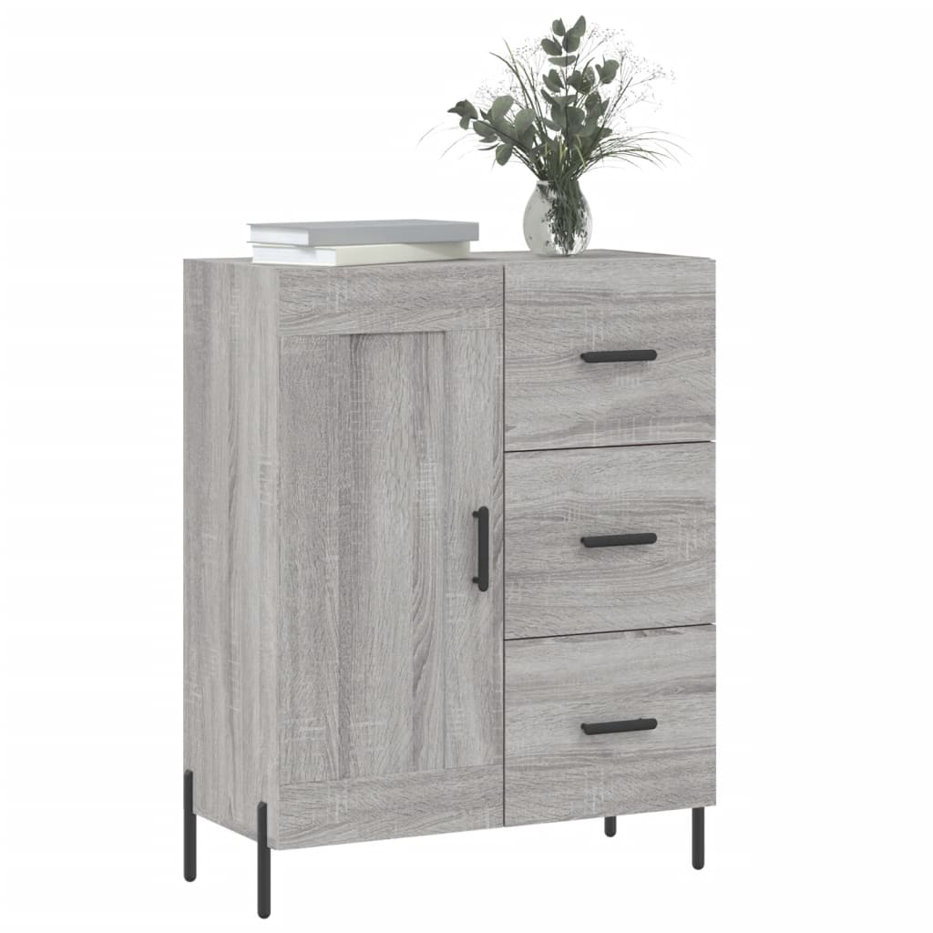 Credenza Grigio Sonoma 69,5x34x90 cm in Legno Multistrato - homemem39