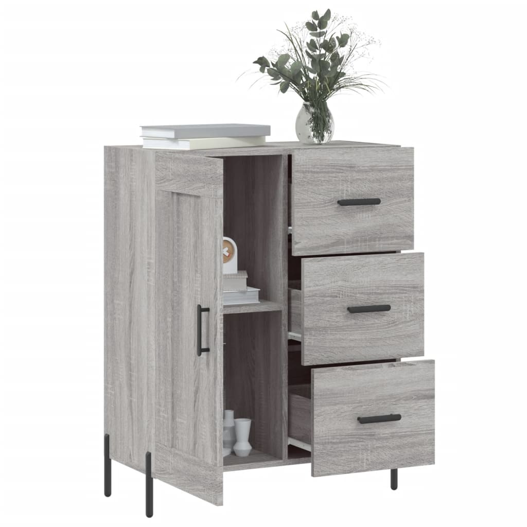 Credenza Grigio Sonoma 69,5x34x90 cm in Legno Multistrato - homemem39